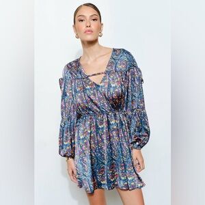 Ina Multicolor Floral Long Sleeve Dress